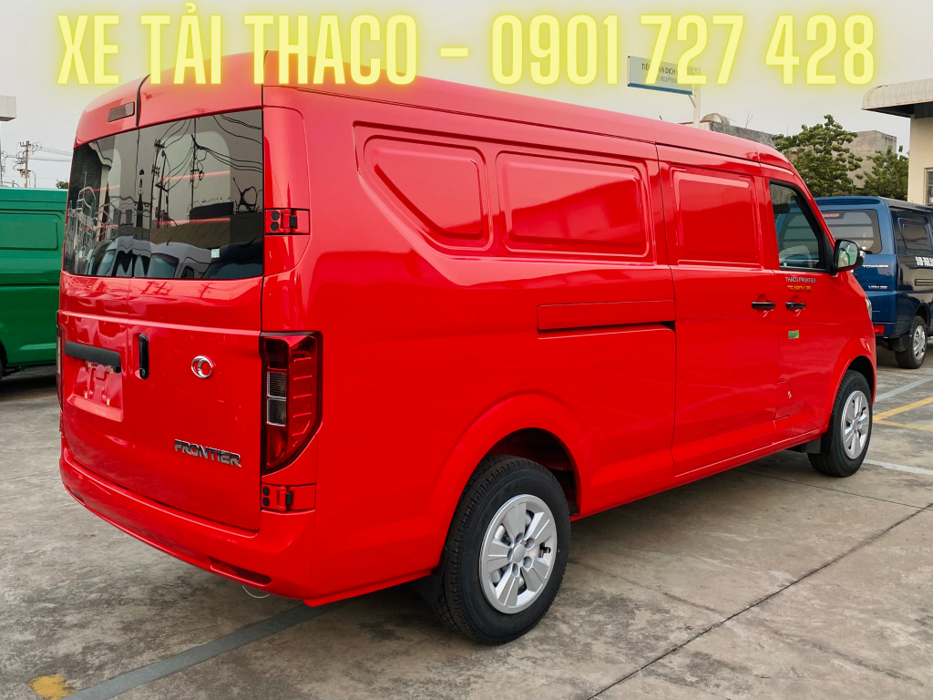 xe van thaco 2 chỗ sơn màu đỏ (4)
