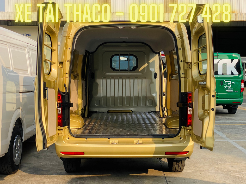 xe van thaco màu vàng đồng sơn metalic 