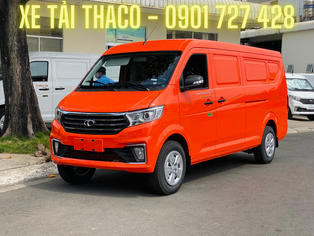 xe van thaco sơn màu cam đỏ (1)